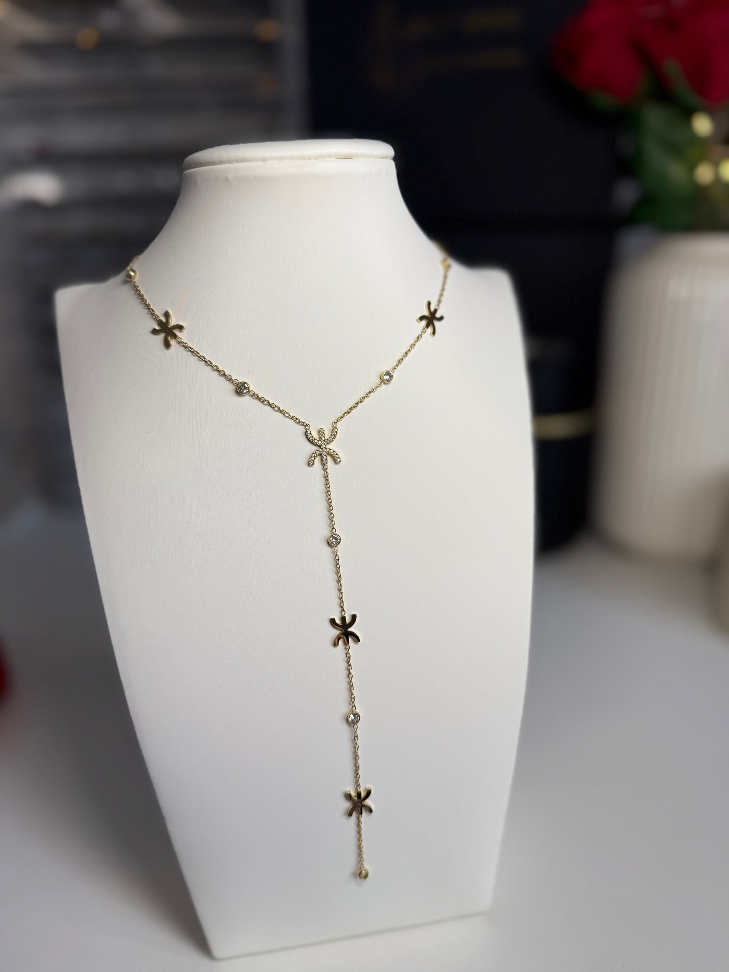 Collier sautoir en acier inoxydable