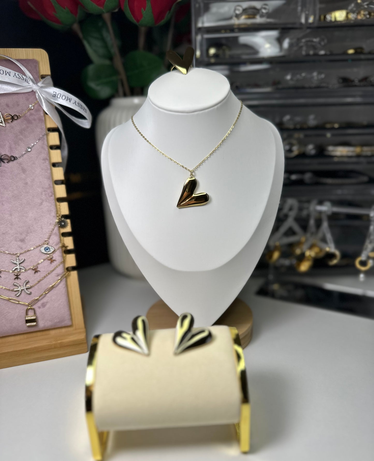 Cœur | Boucles d’oreilles en acier inoxydable