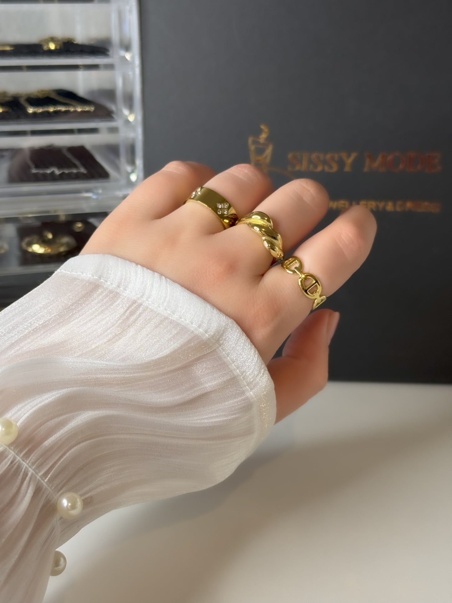 Elina | Bague en acier inoxydable