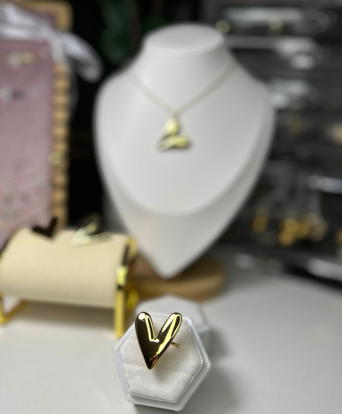 Cœur | Bague en acier inoxydable