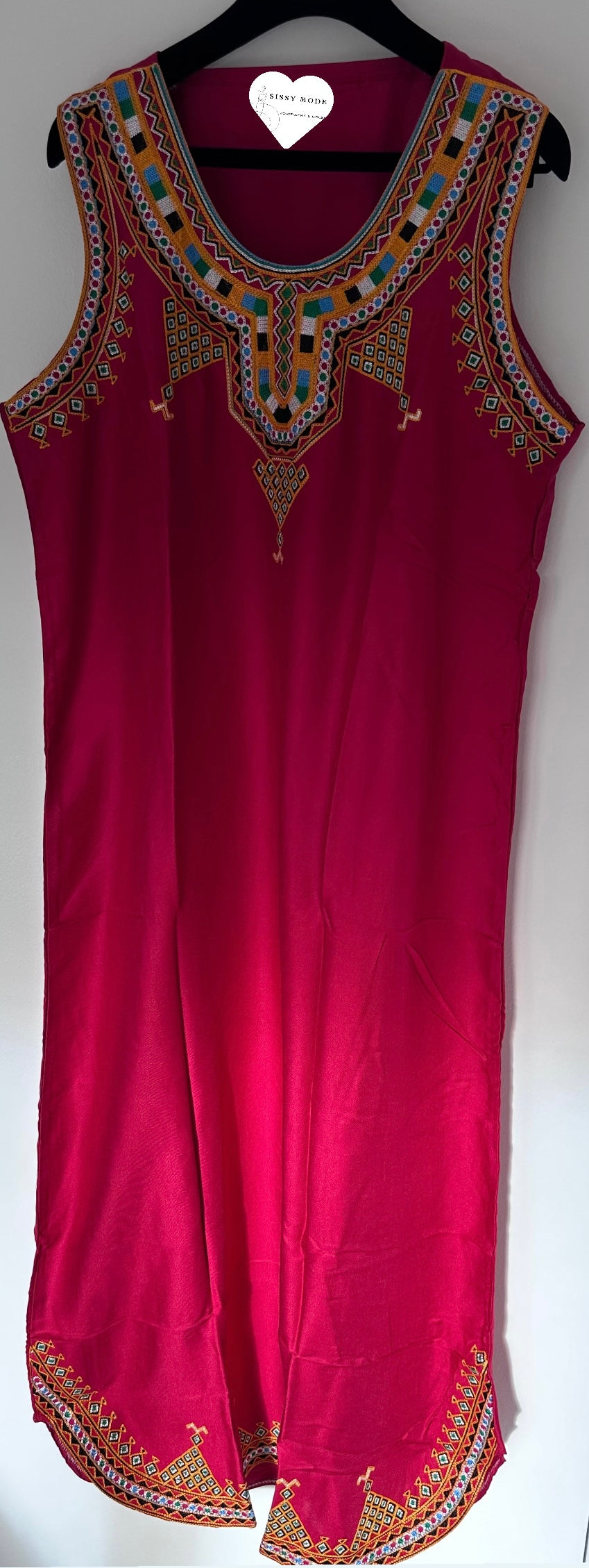 Robe Kabyle maison longue - Rouge Bordeaux