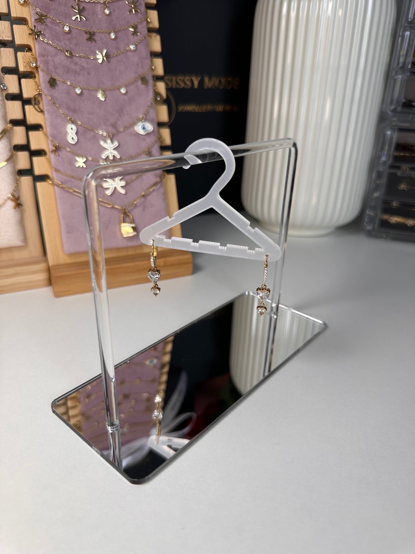 Love | Boucles d’oreilles en acier inoxydable(cœur)