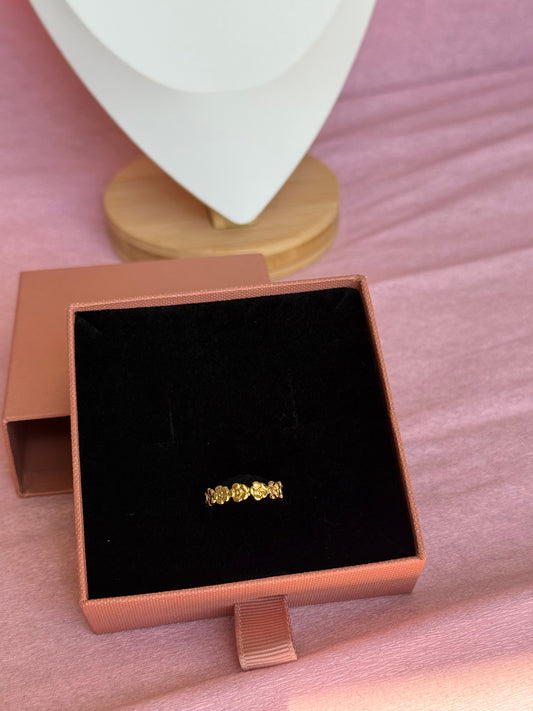 Fleur | Bague en acier inoxydable