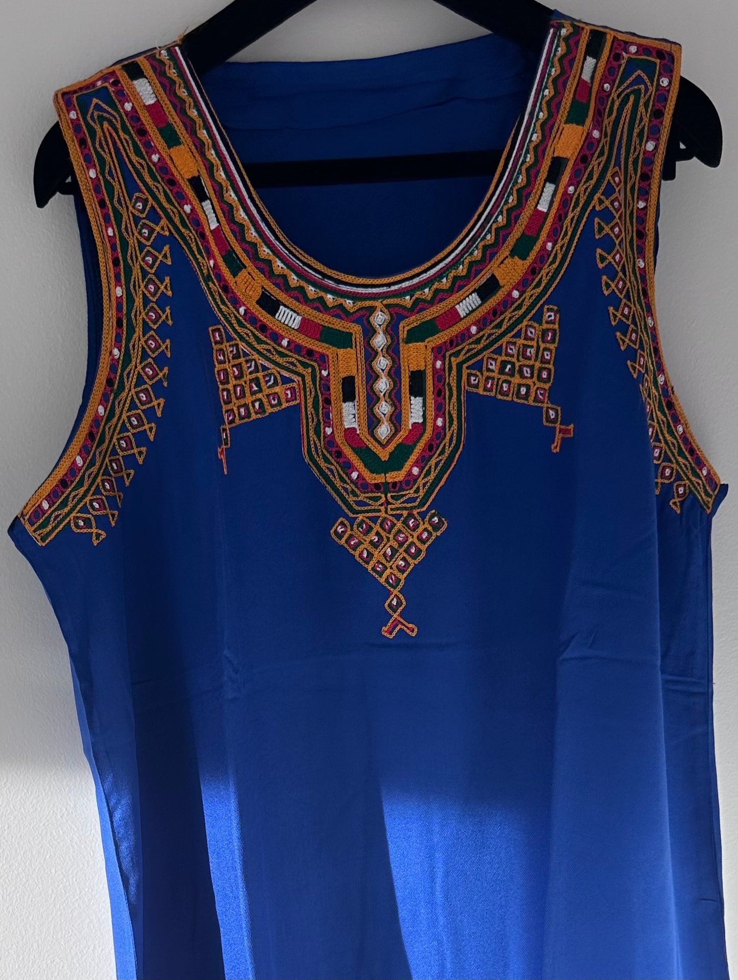 Robe kabyle maison Mi-longue Bleu