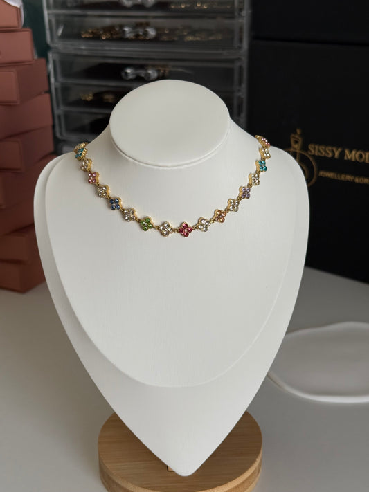 Collier Cristal multicolore
