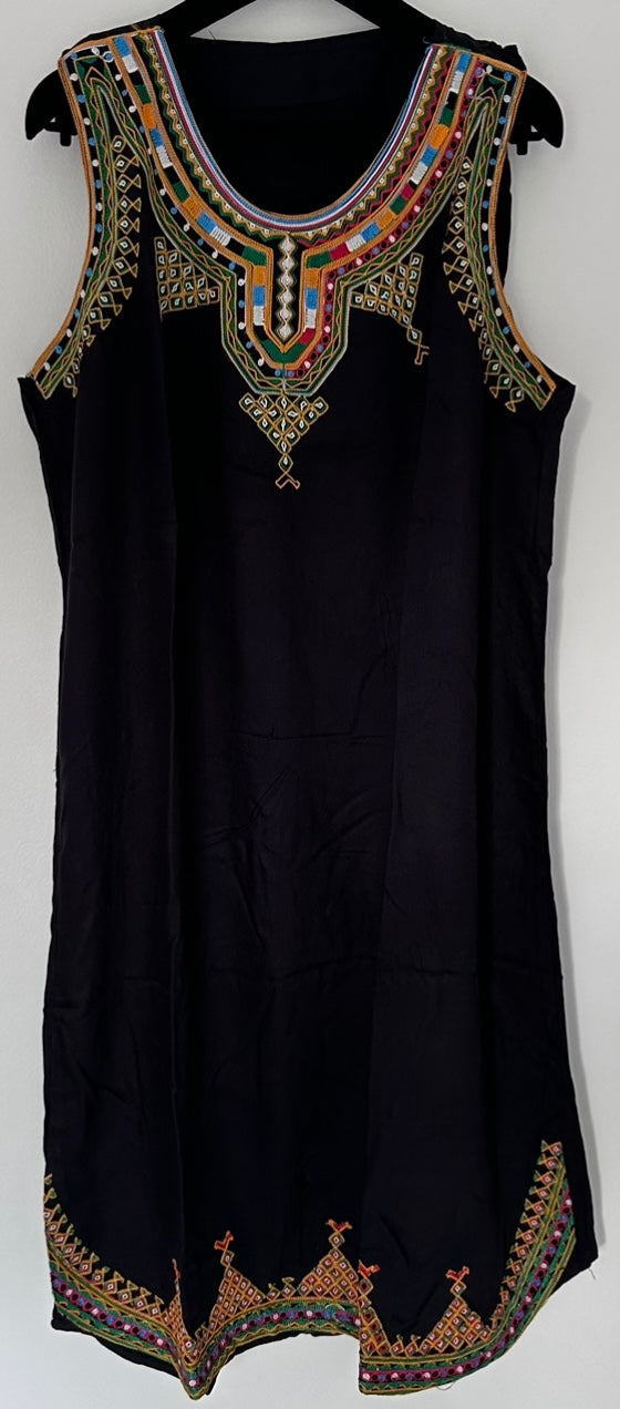 Robe kabyle maison Mi-longue Noir