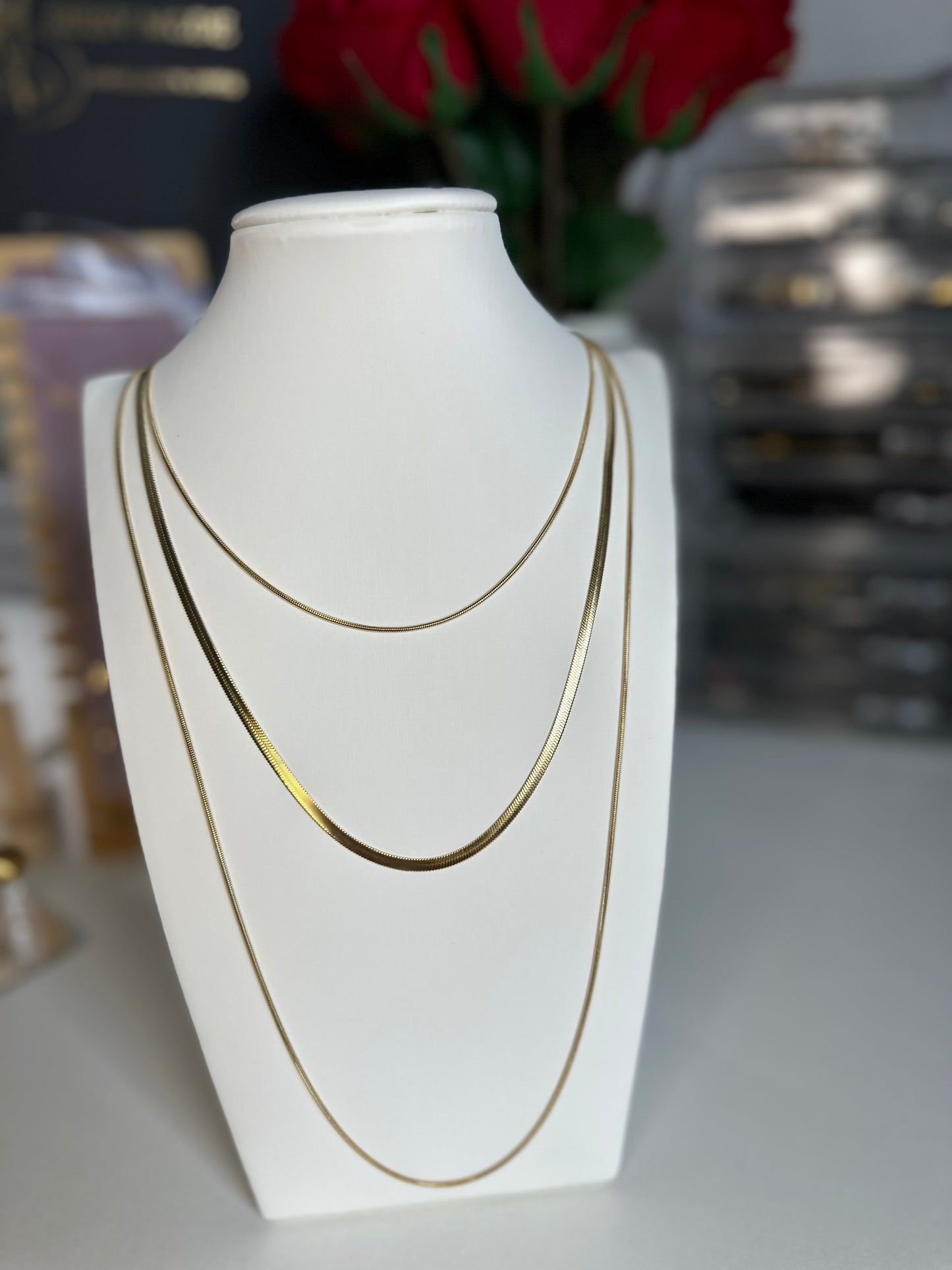 Snake (fin) | Collier 3 rangs en acier incroyable