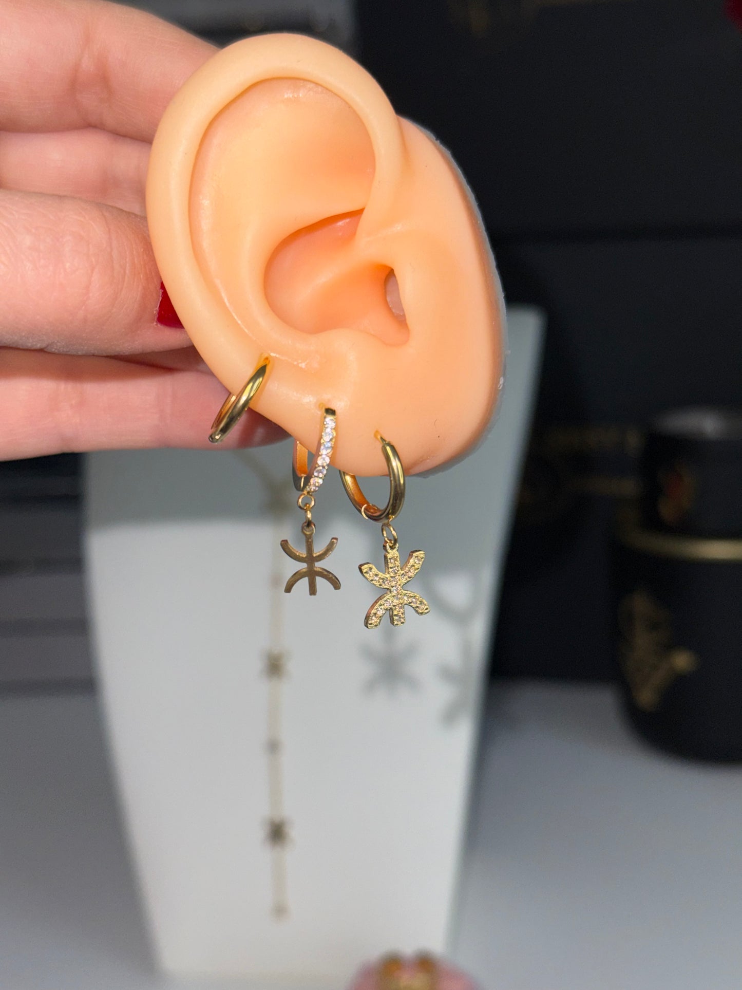 Ensemble de boucles d’oreilles en acier inoxydable