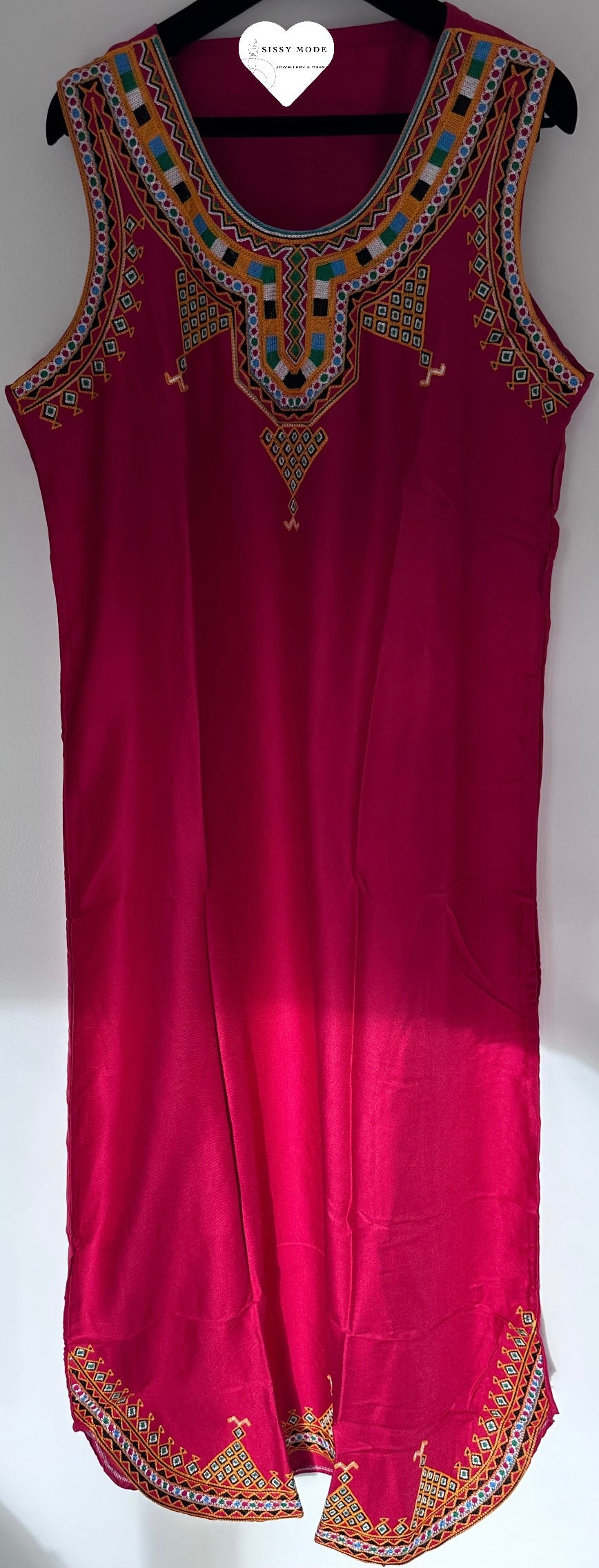 Robe Kabyle maison longue - Rouge Bordeaux