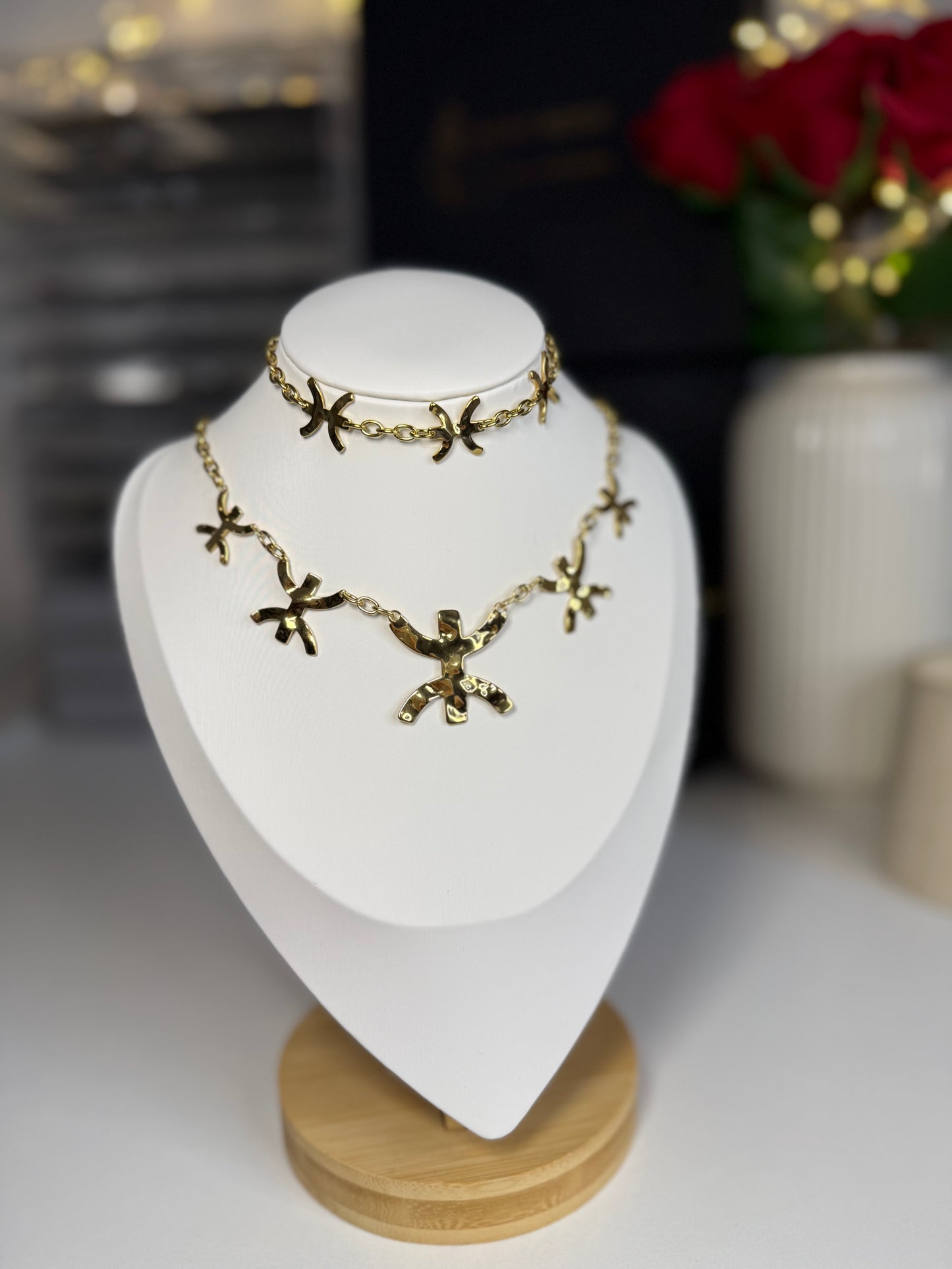 Dihia | Parure (Collier+ Bracelet )Berbère en acier inoxydable