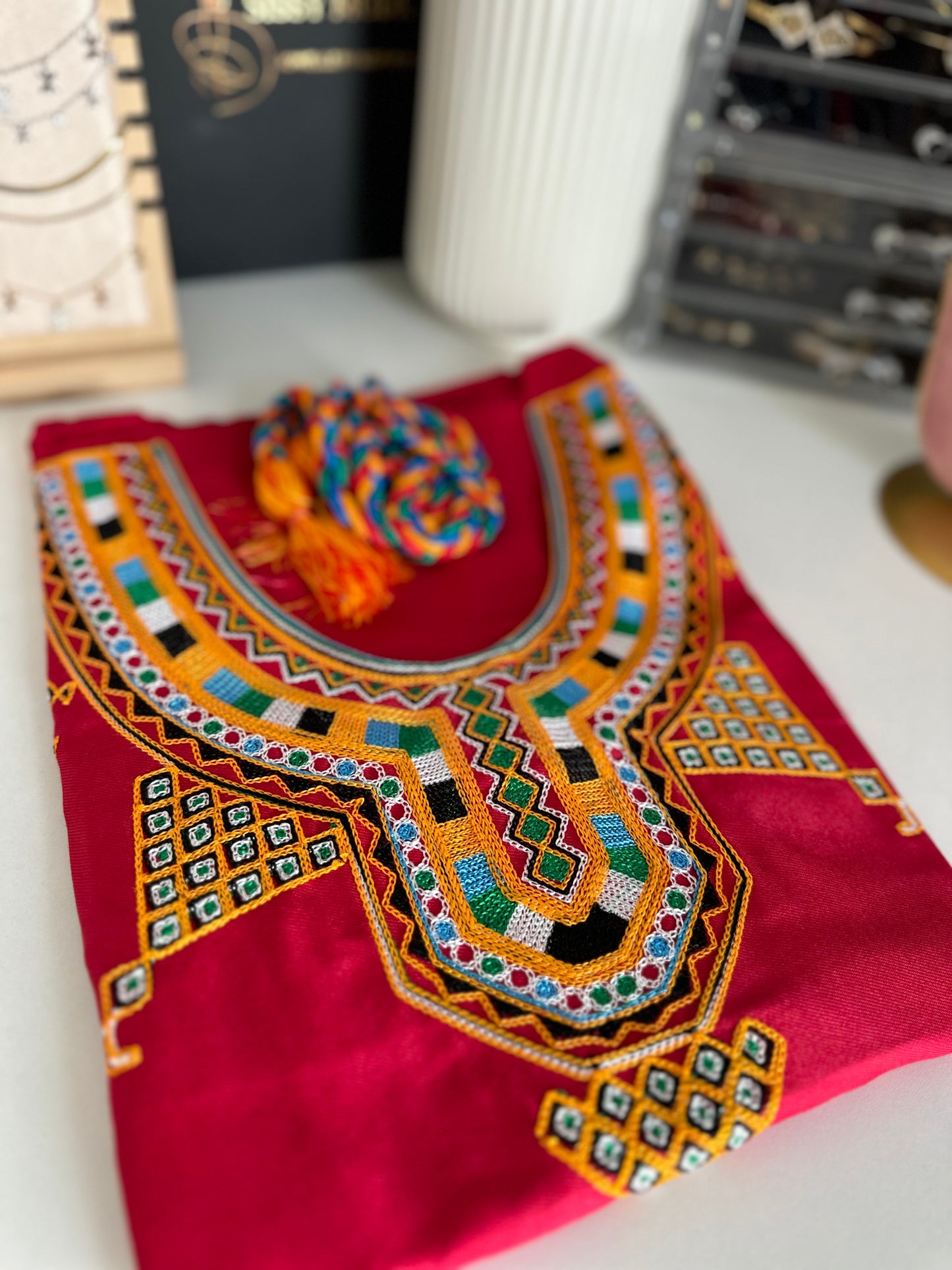 Robe Kabyle maison longue - Rouge Bordeaux