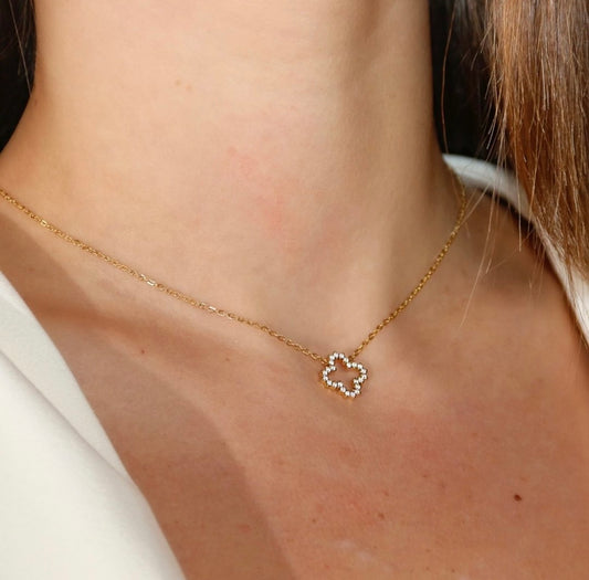 Trèfle | Collier en acier inoxydable