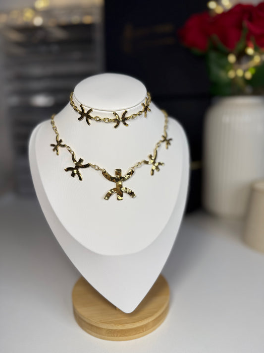 Dihia | Parure (Collier+ Bracelet )Berbère en acier inoxydable