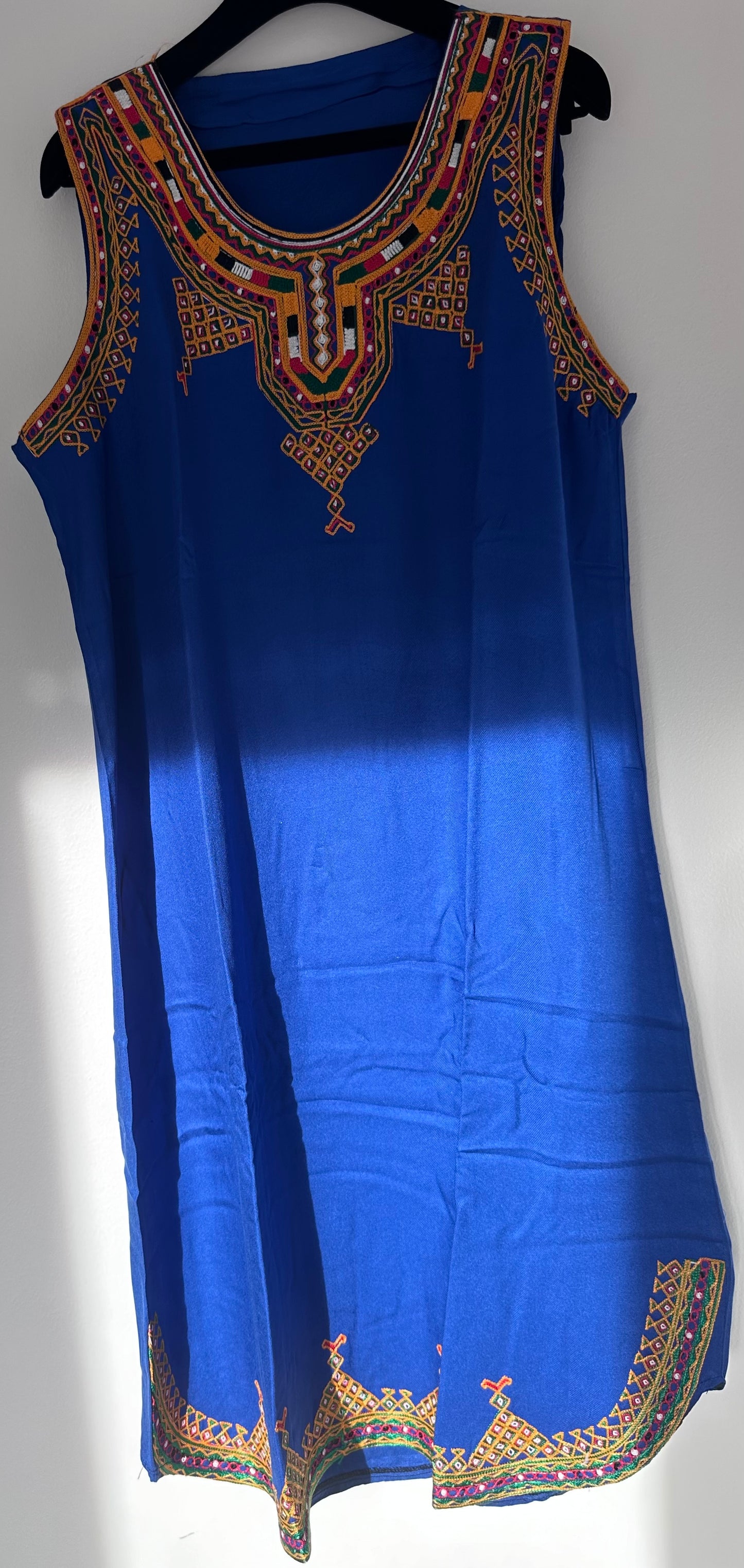 Robe kabyle maison Mi-longue Bleu