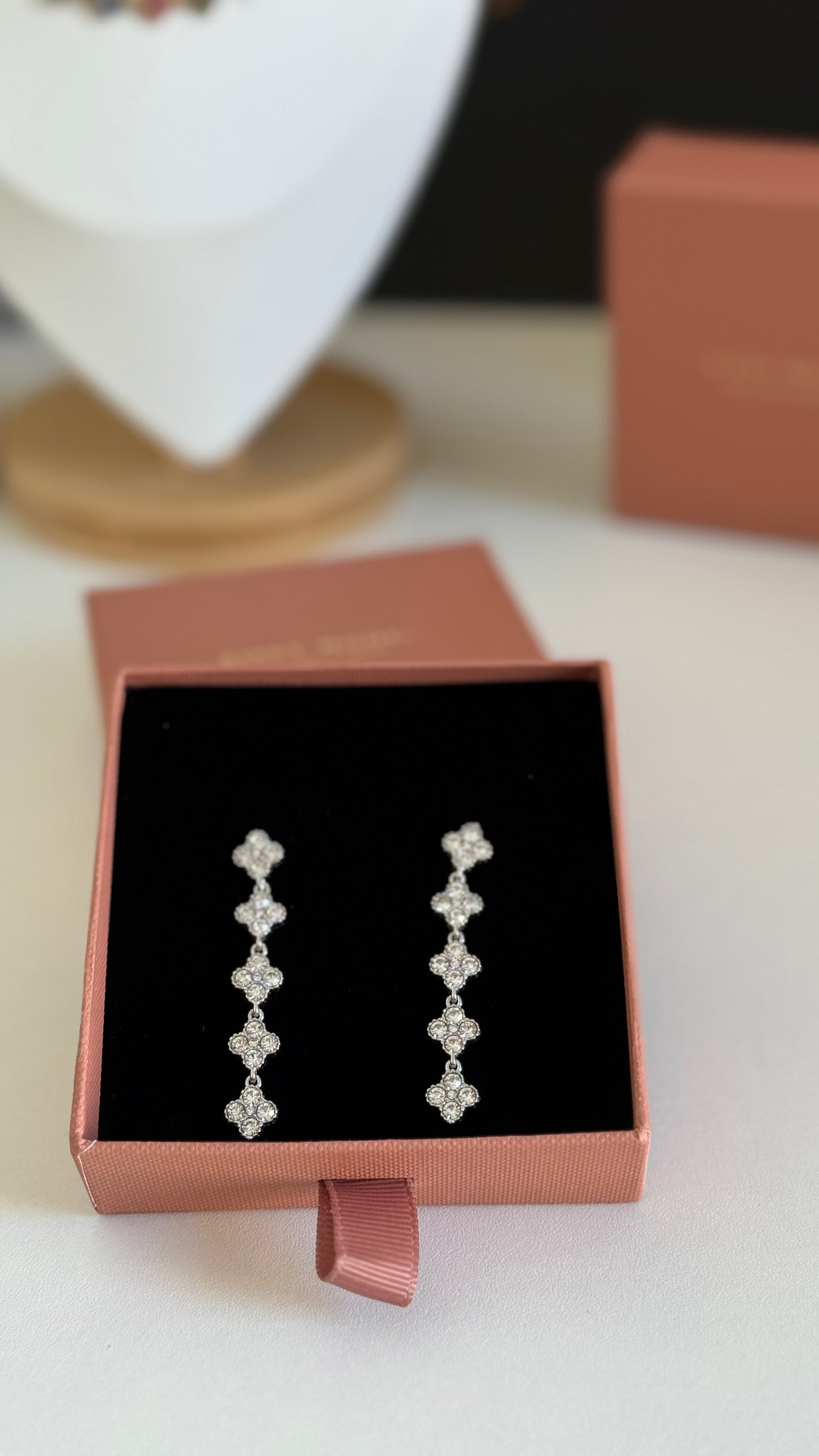 Cristal argent | Boucles d’oreilles