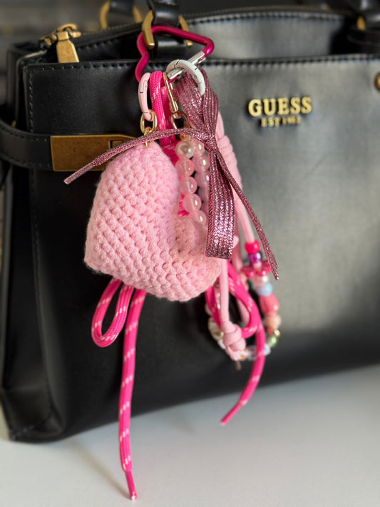 Bijou de sac Cœur Rose – Édition douce & girly
